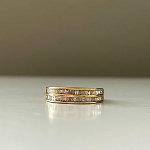 Vintage baguette diamond ring 10k gold